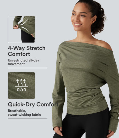 Noventra Vayla™ Off-Shoulder Active Top